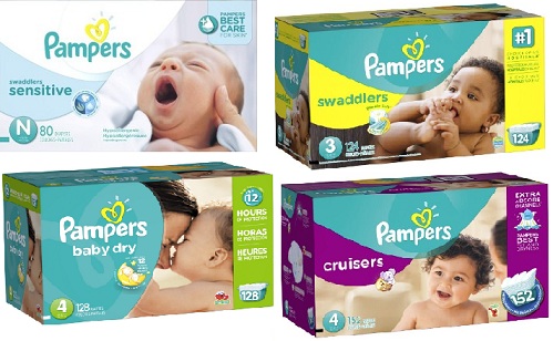 Pampers four diaper comprehensive