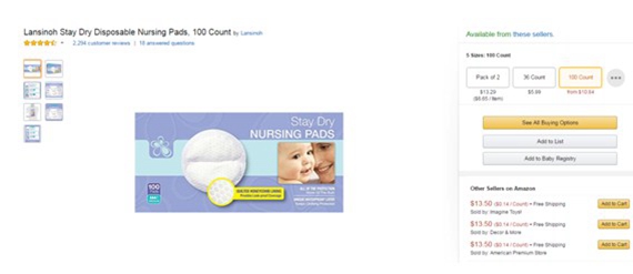 Lansinoh Stay Dry Disposable Nursing Pads