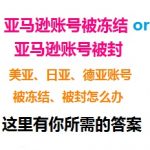 亚马逊账号被封or被冻结，你所需要了解的都在这里