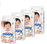 尤尼娃 Moony Nature 皇家自然棉系列四包装NB/S/M/L限时最高额外优惠10%OFF