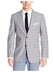 Tommy Hilfiger Men's Two Button Plaid Blazer